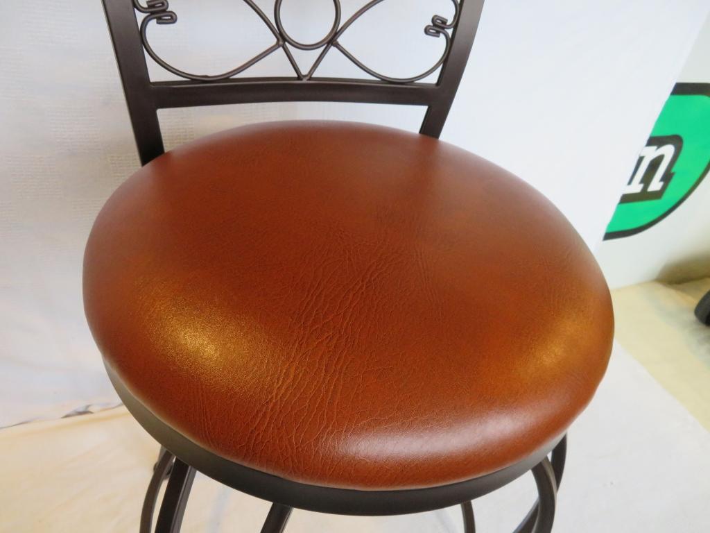 24 in. Bronze and Copper Cushioned Bar Stool