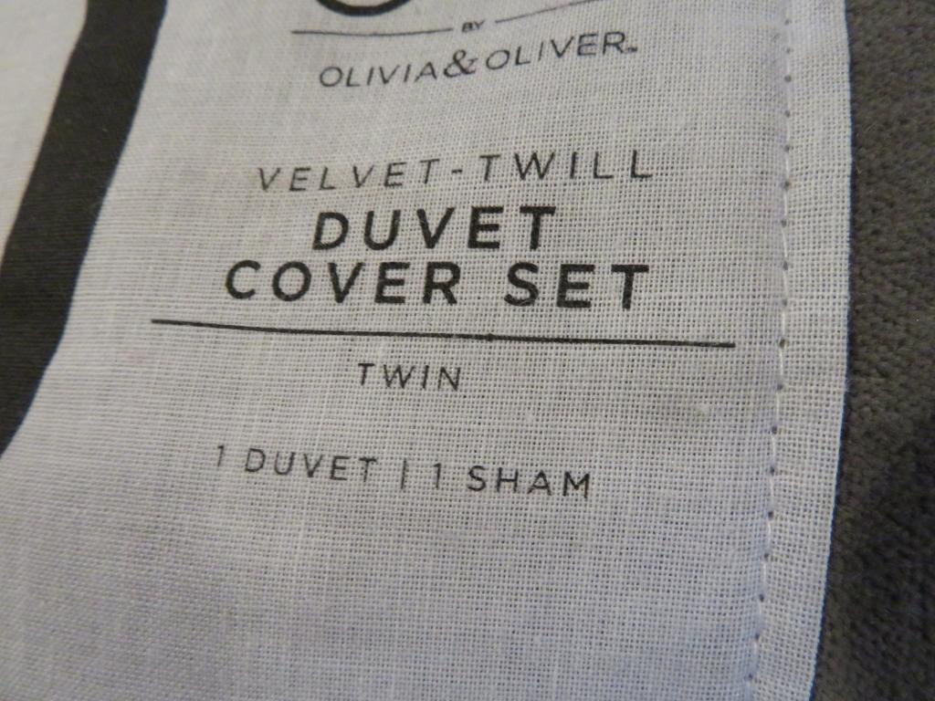 Olivia & Oliver Velvet Twill Duvet Cover Set