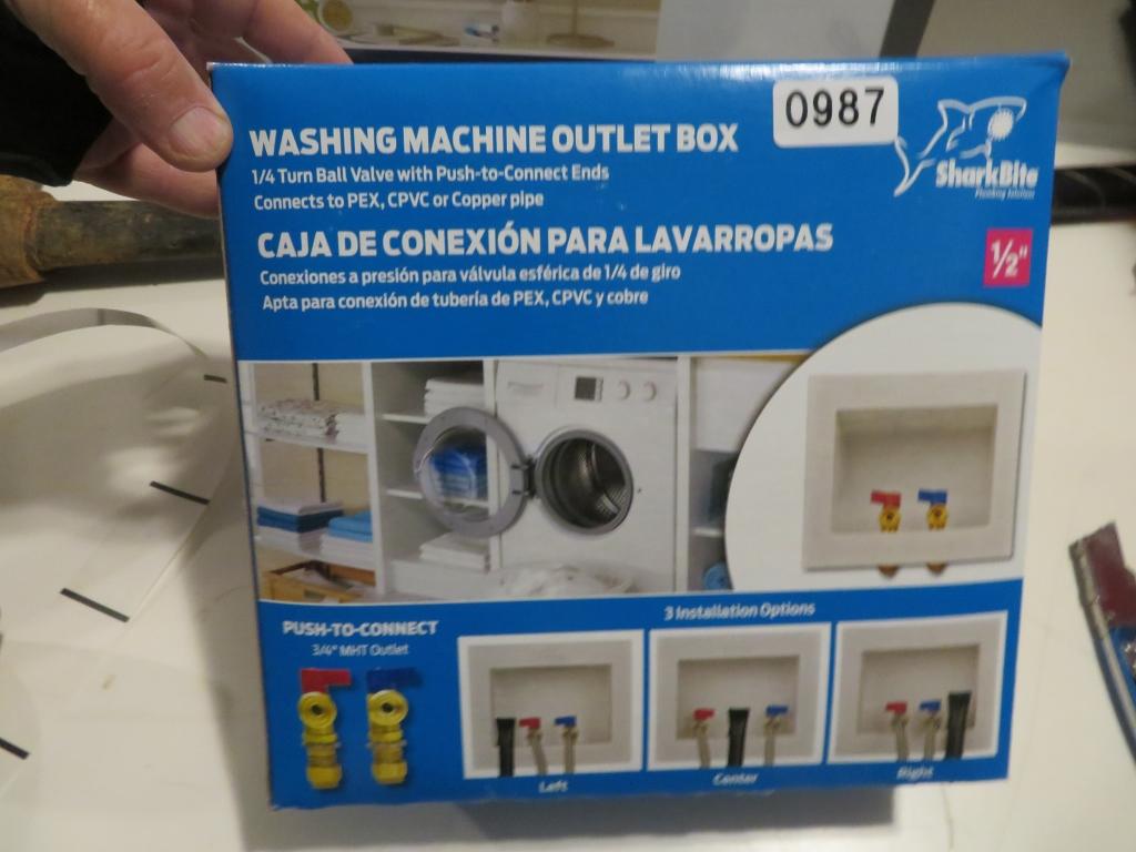 Sharkbite Washing Machine Outlet Box