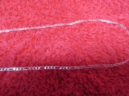 Sterling Silver 24 " Figaro Chain .925