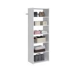 Essential Shelf 25 in. W White Wood Closet Tower