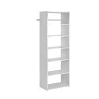 Essential Shelf 25 in. W White Wood Closet Tower
