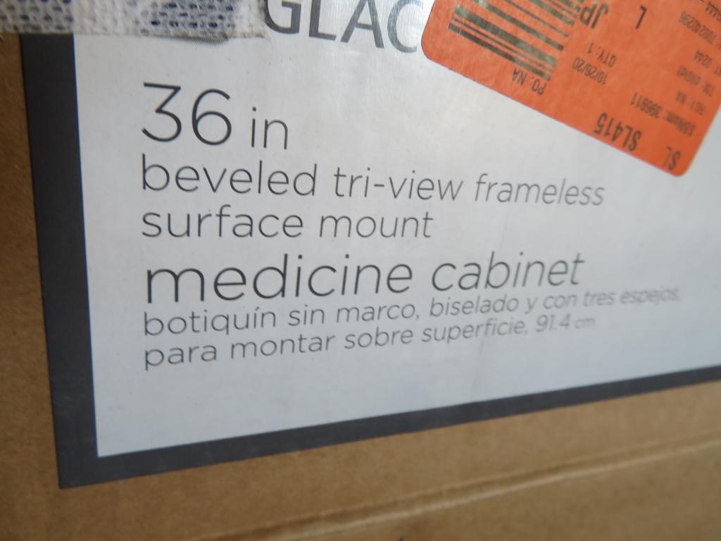 Glacier Bay Tri View Frameless Medicine Cabinet