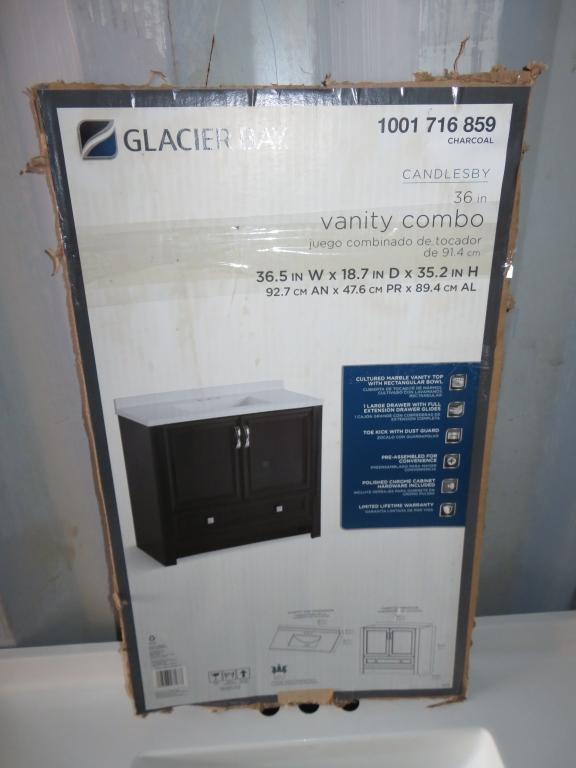 Glacier Bay "Candlesby" 36 " Vanity Combo Charcoal