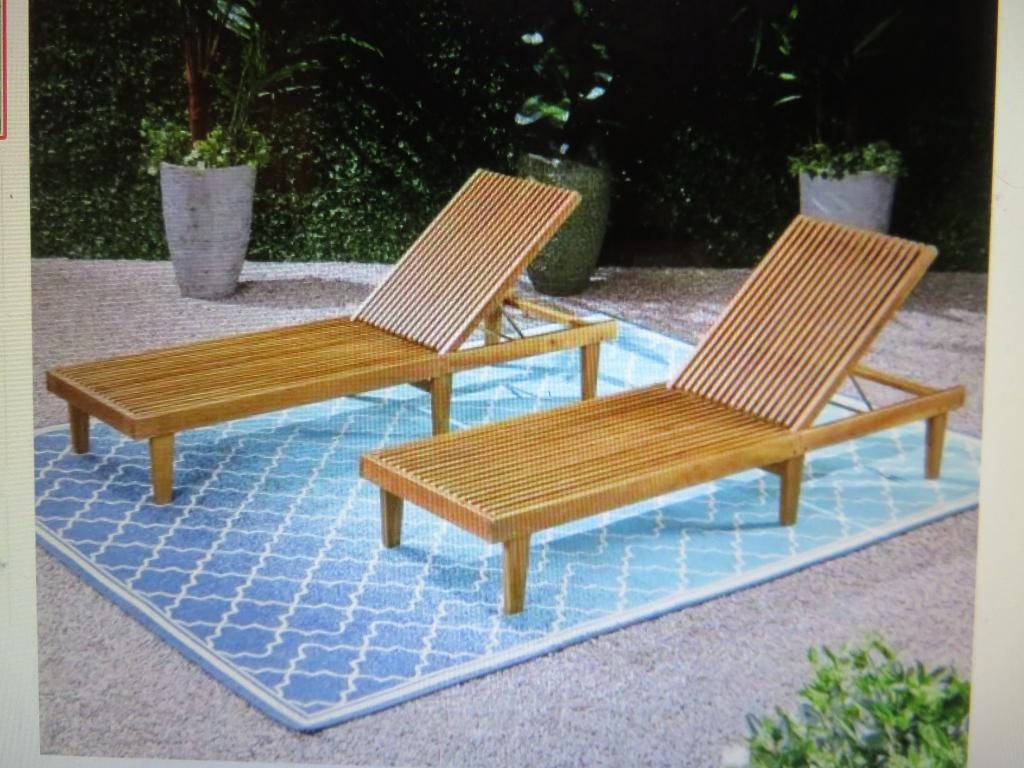 Pair of Noble House Teak Lounge Chairs