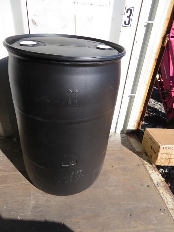 Rain Barrel 55 Gal Plastic industrial Drum Black