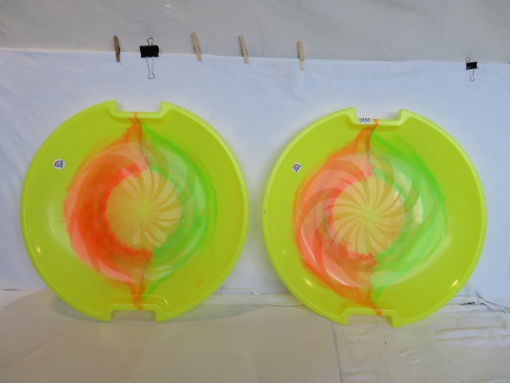 2 ESP 1-Person Racing Poly Snow Sled Discs
