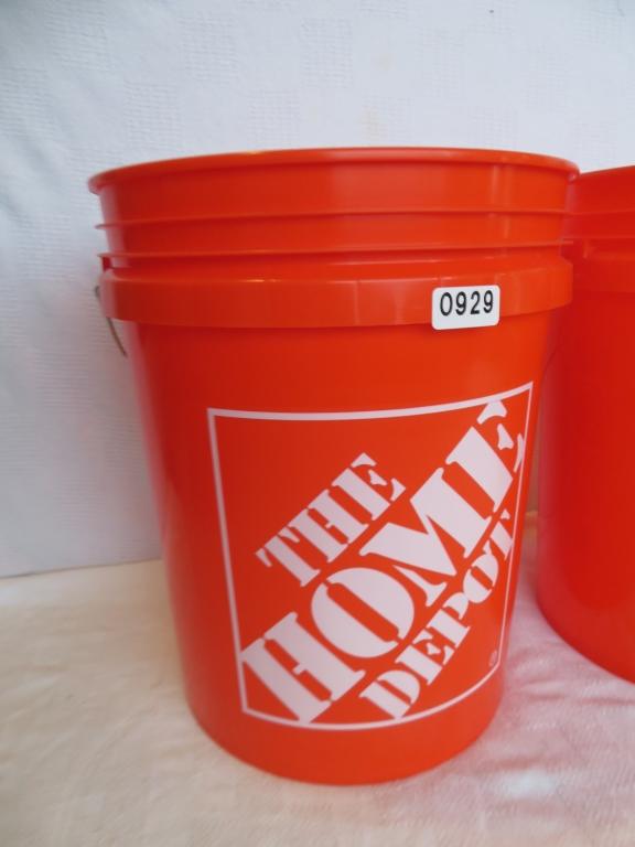 Two Home Depot 5 Gallon Buckets