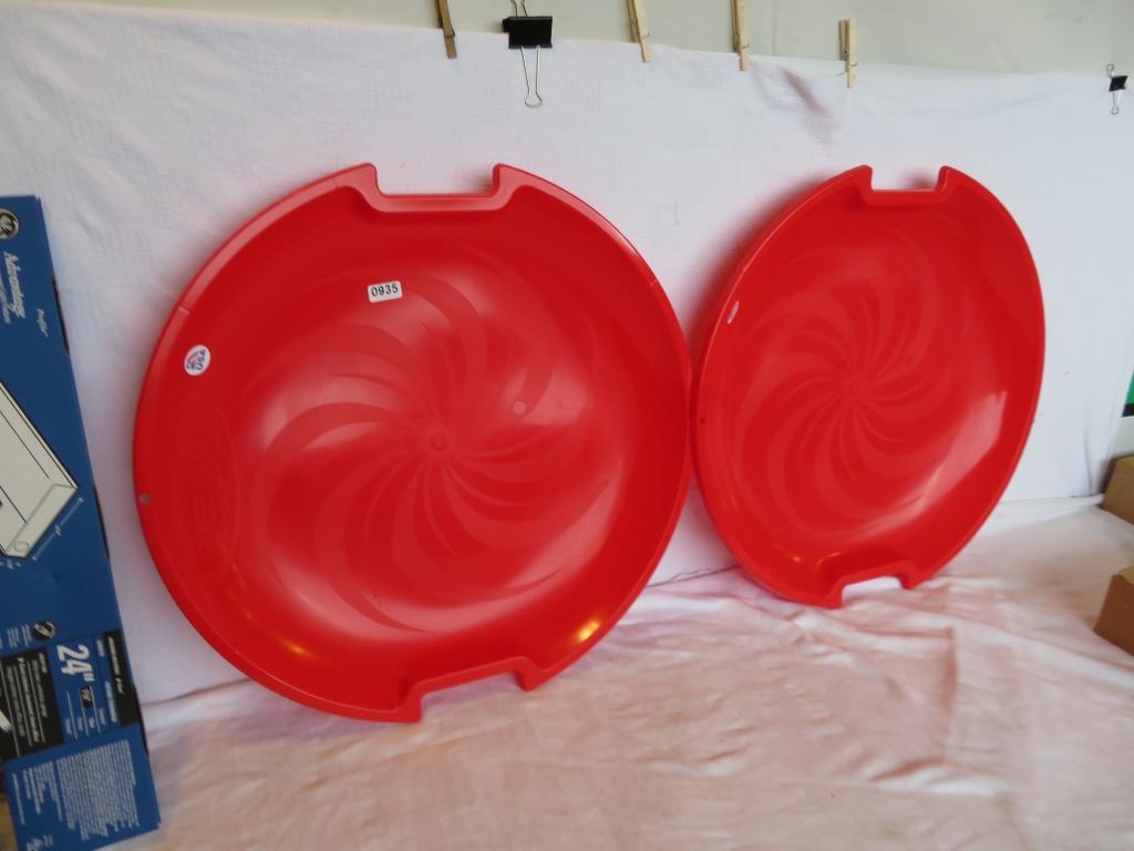 2 ESP 1-Person Racing Poly Snow Sled Discs