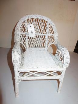 Small White Wicker Chair