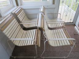 4 Outdoor Chairs & Foot Stool