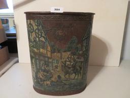 Decoraative Metal Waste Basket