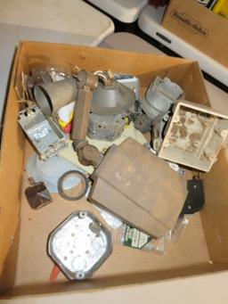 Box lot of electrical items