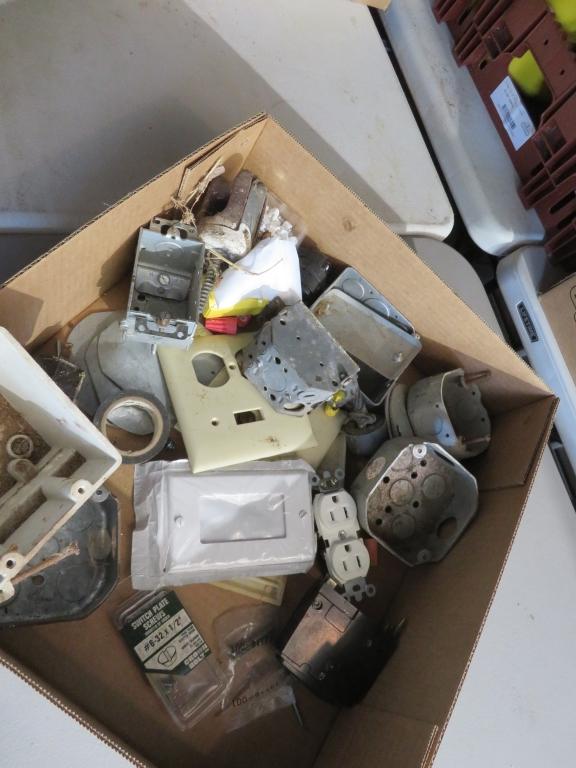 Box lot of electrical items