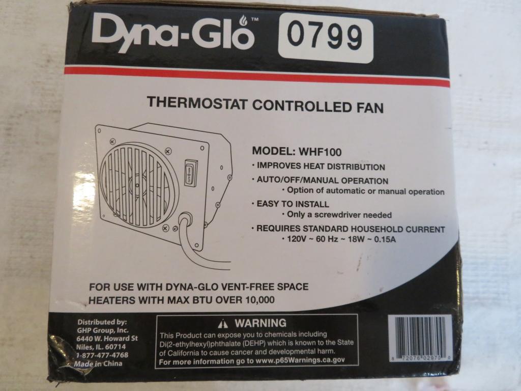 Dyna Glo Thermostat Controlled Fan