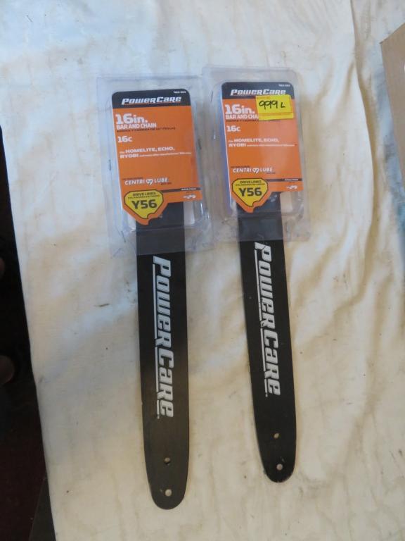 2 Powercare 16 in Chainsaw Bar & Chains