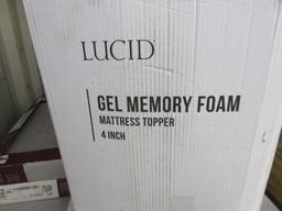 Lucid 4" Gel Memory Foam Mattress Topper