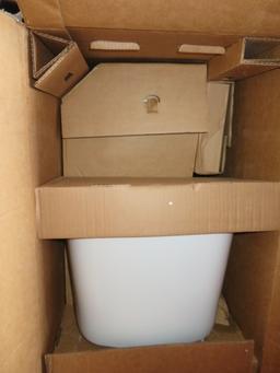 Glacier Bay Dual Flush White Round Toilet