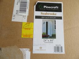 2 Sets Pinecroft SEABROOKE 24 x 80 Bifold Doors
