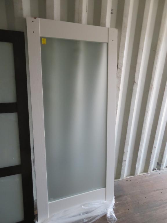 37 x 84 Sliding Barn Door Full Frosted Glass