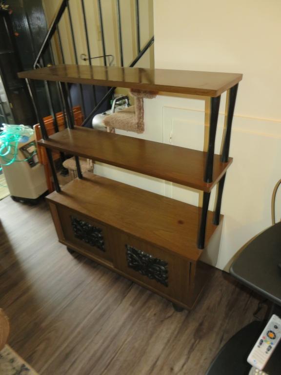 Vintage Display Shelves w/ Double Opening Cabinet