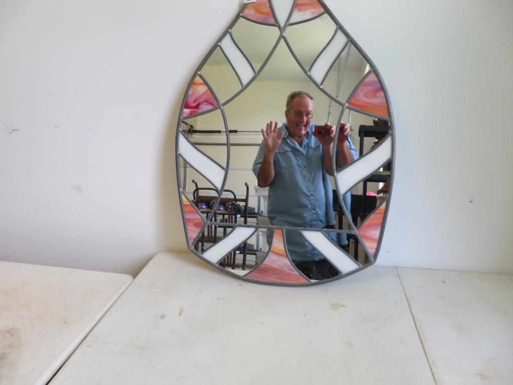 "Star" Stained Glass Mirror