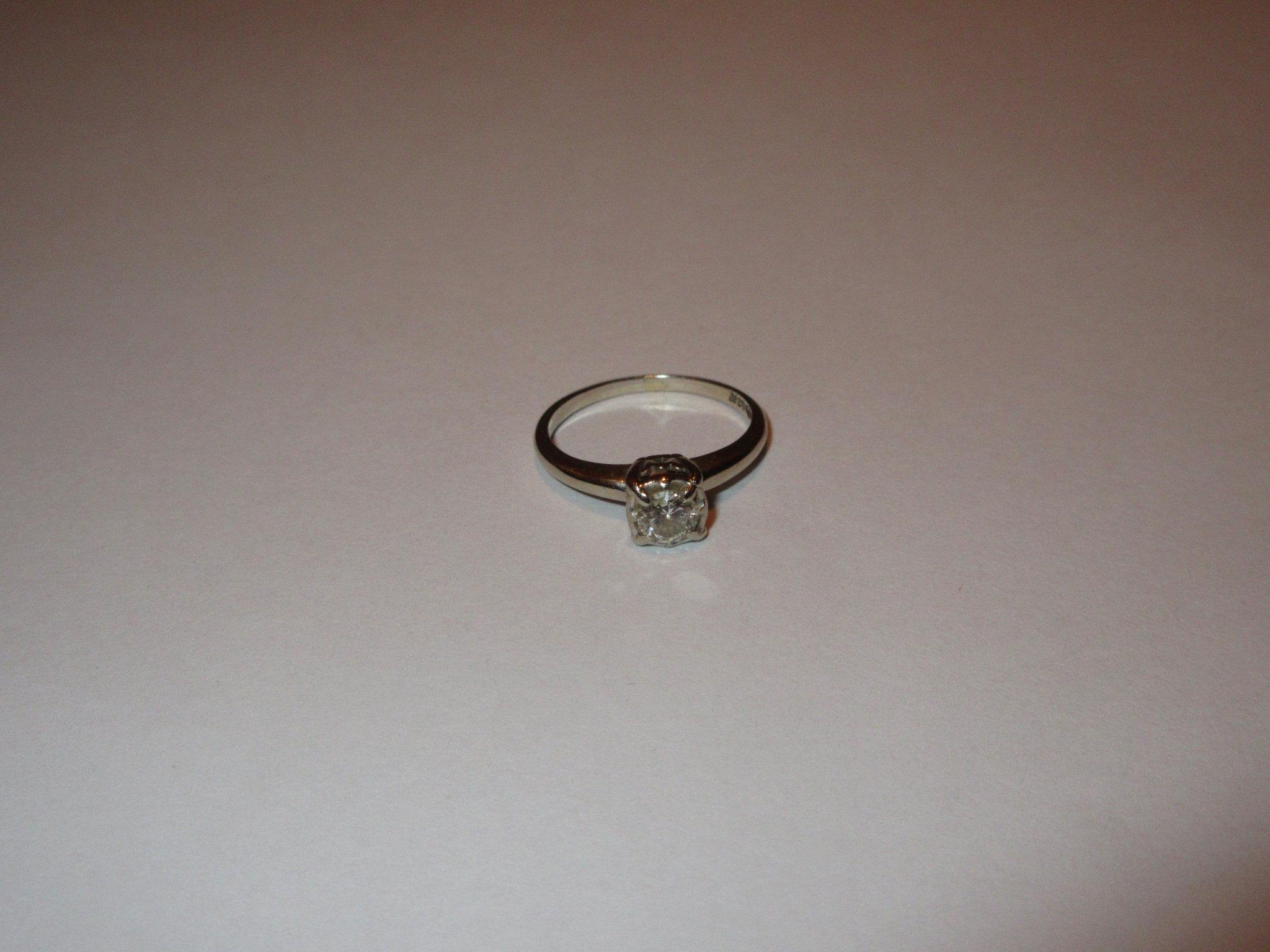 Vintage Wedding Set - Engagement Ring & Band