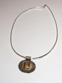 Pendant & Omega Necklace