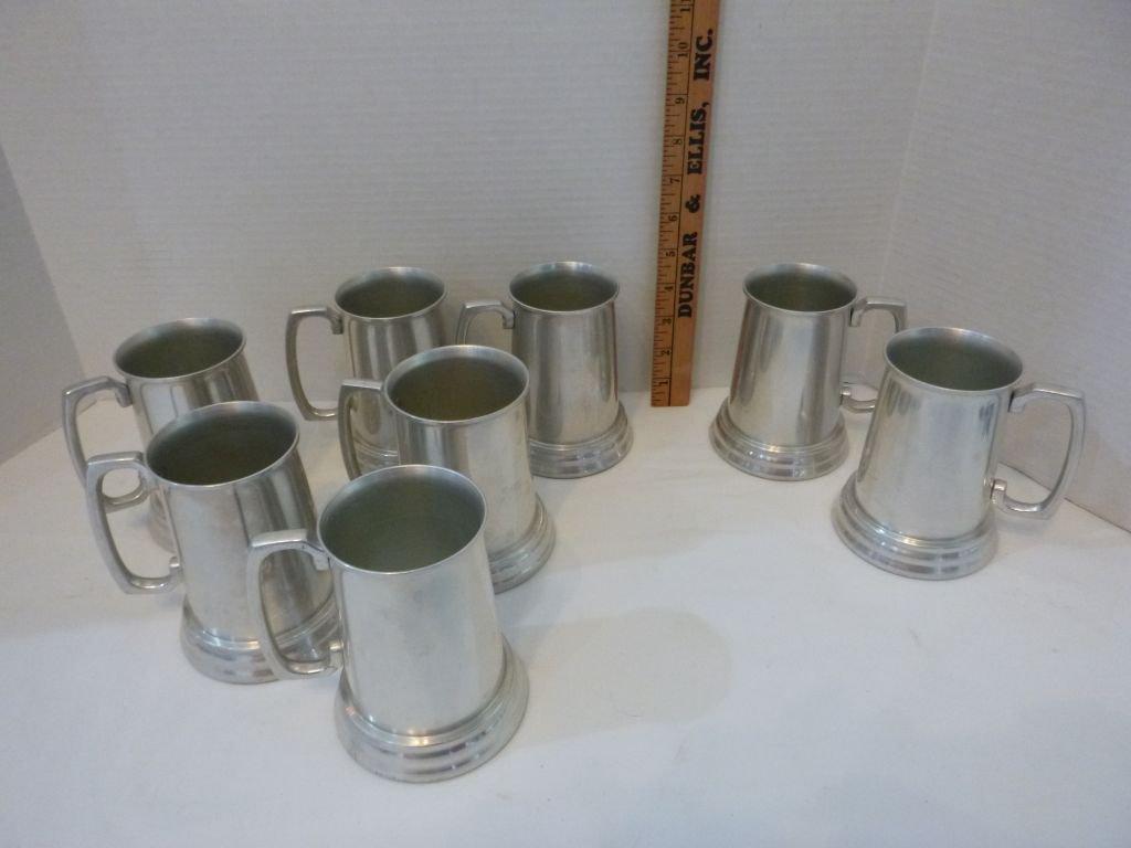 Lot - 8 Aluminum Mugs