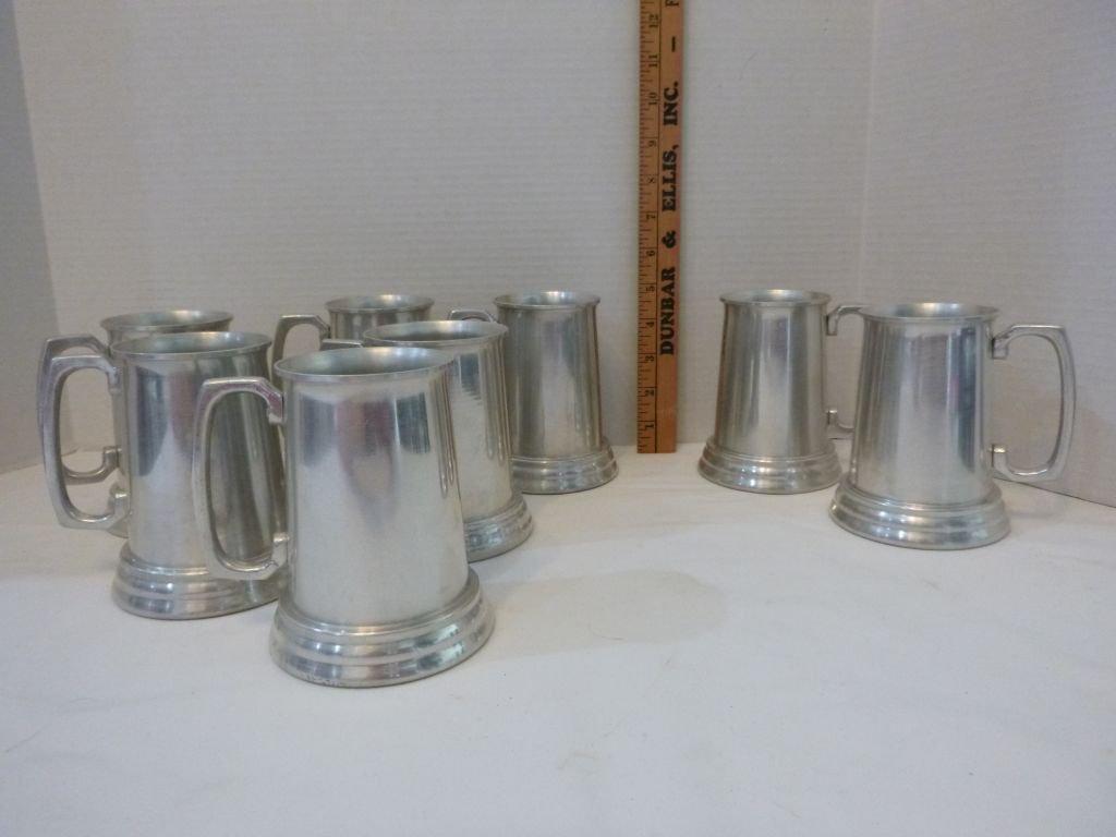 Lot - 8 Aluminum Mugs