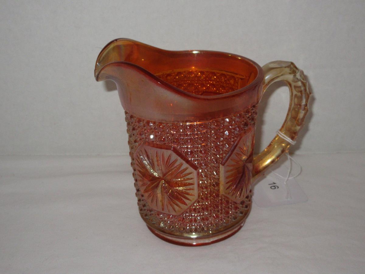 5 1/2" Tall Marigold Carnival Pitcher