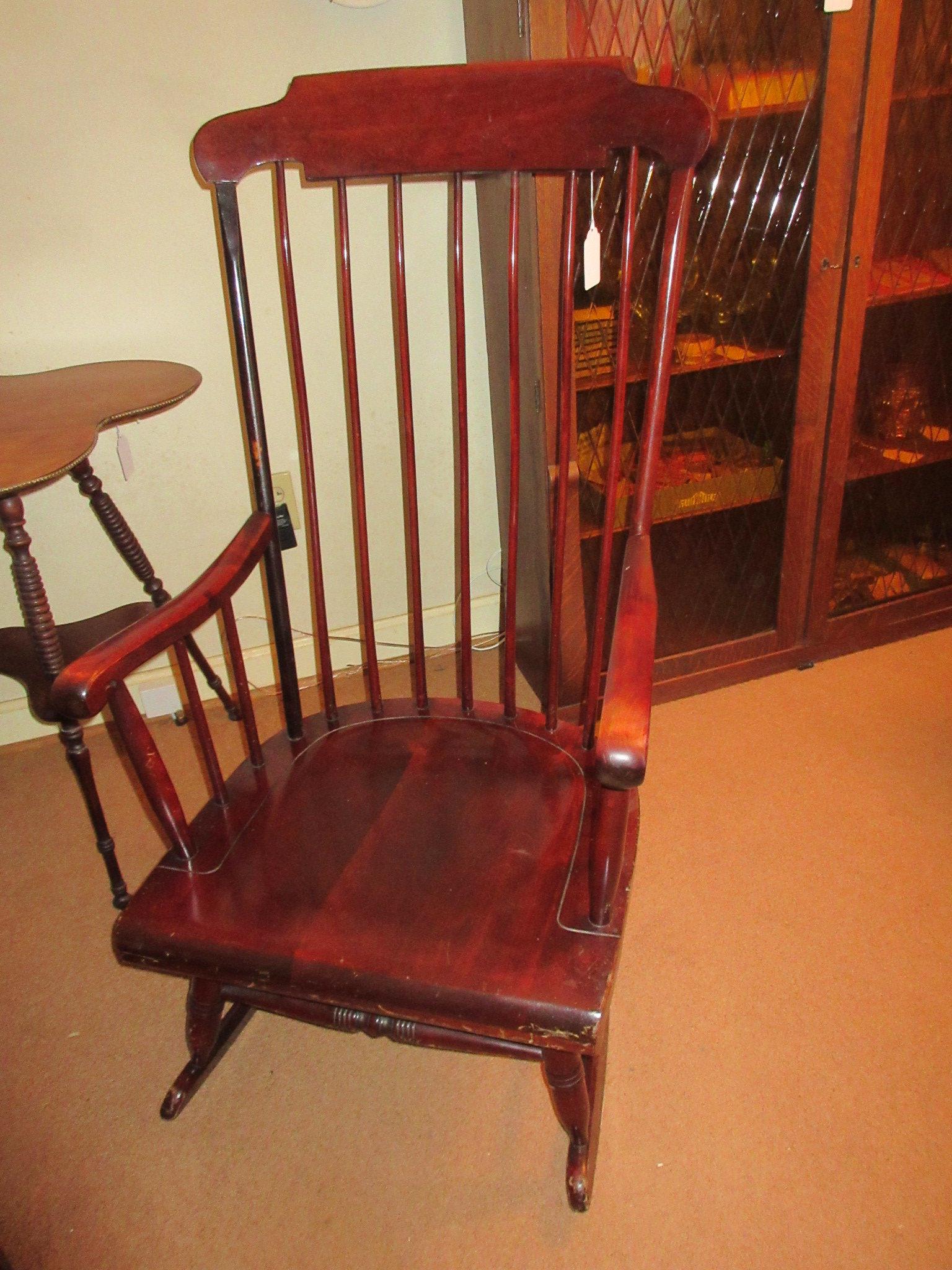 Mahogany Spindle Back Rocker