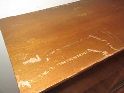 Mid Century Glass Front Cabinet - Laminate Construction