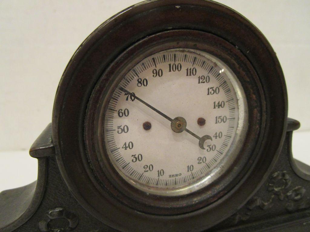 Vintage Mission Style Brass Thermometer
