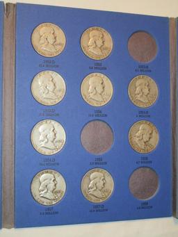 Lot - Silver Franklin 1/2 Dollars In Collector's Book