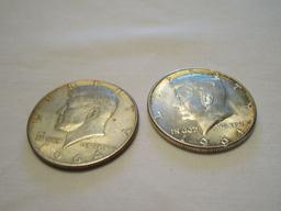 Lot - (2) 1964 Silver Kennedy Halves