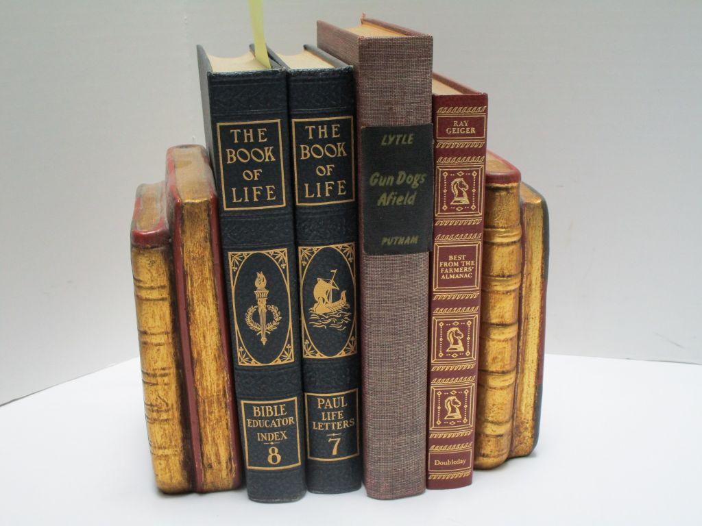 Misc. Books & Faux Book Bookends - Great Decorative Touch!