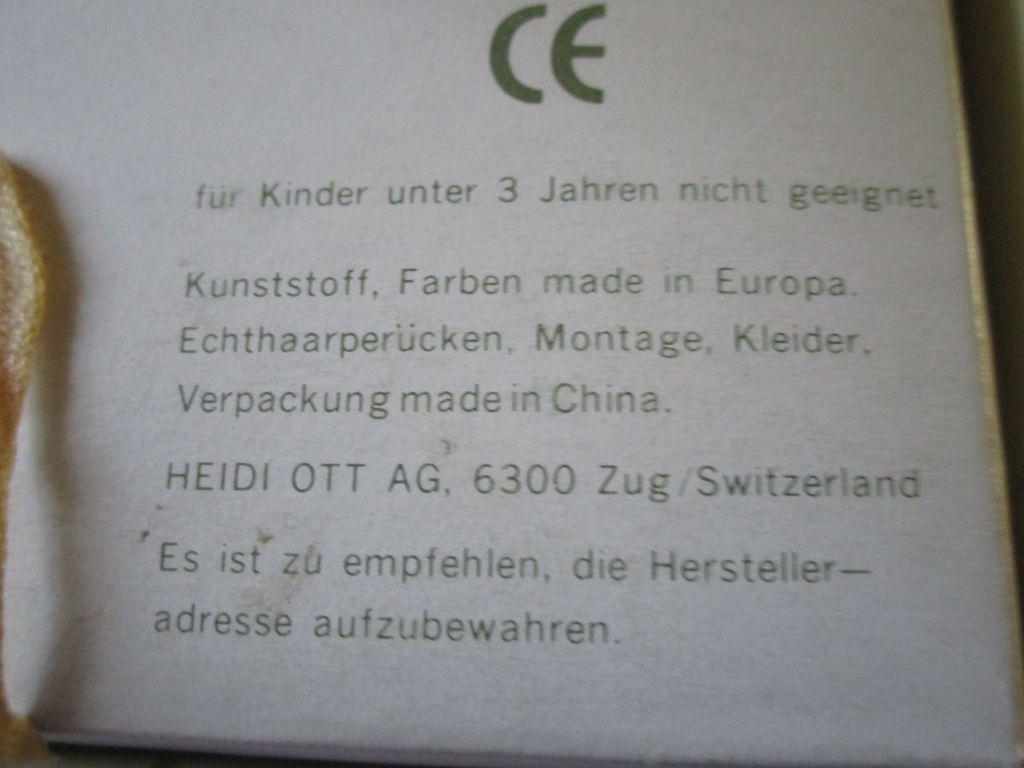 Original Heidi Ott - AG.6300 Zugal Switzerland - Made in China