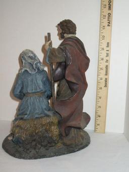 Resin Figurine of Holy Family - Joseph, Mary & Baby Jesus