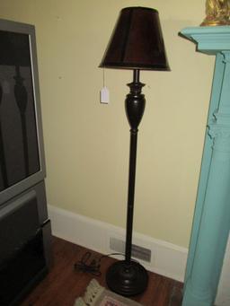 Floor Lamp w/Copper Like Metal Shade