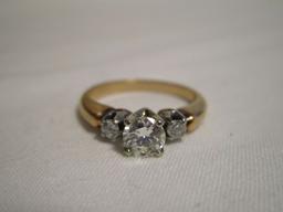 Ladies 14K Yellow Gold & Diamond Engagement Ring - Approx. Size 6.5
