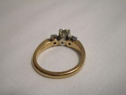 Ladies 14K Yellow Gold & Diamond Engagement Ring - Approx. Size 6.5
