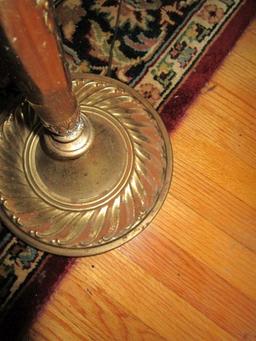 Vintage Brass Swing Arm Floor Lamp