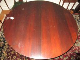 Mahogany Eastlake Round Table w/ Center Pedestal