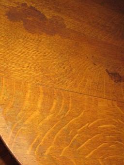 Vintage Small Oak Pedestal Table