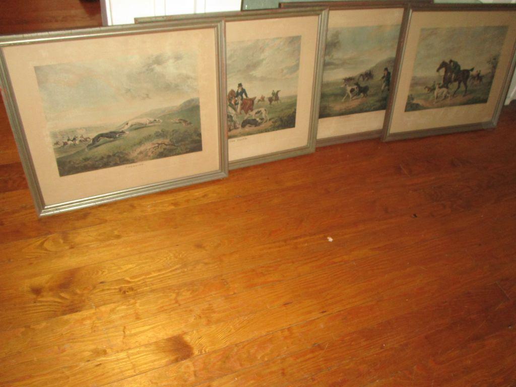 Set of Vintage Hunting Prints