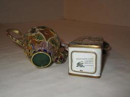 Lot - Assorted Mini Enameled Teapots