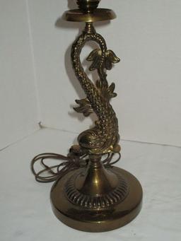 Brass Dolphin Base Lamp