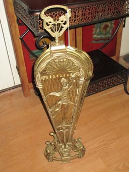 Brass Folding Fan Fire Screen