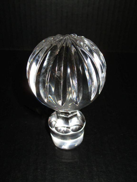 12" Pressed Glass Decanter w/ Stopper